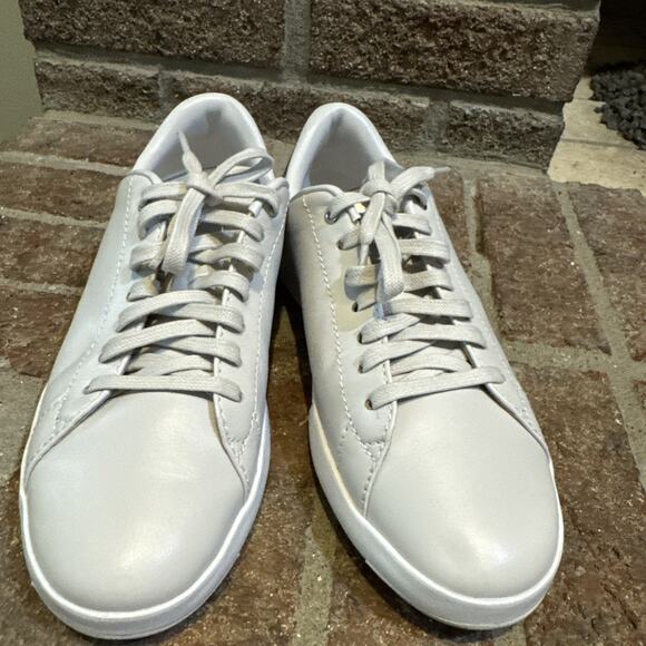 Cole Haan Women's GrandPro Light Gray Silver Leather Sneakers 6.5B - Picture 2 of 16